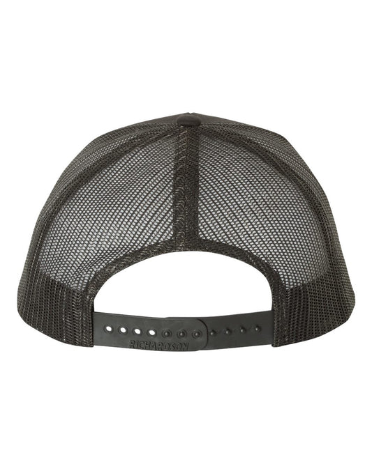 Mesh Back Trucker Cap with 2vintage Motorcycle Design Black